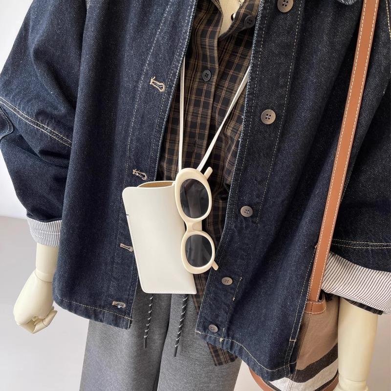 Manteau en Denim Vintage Femme Printemps Automne Mode Veste en Jean Courte Décontractée Manches Splicing Ample Cowboy