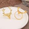 6Pcs Gold/Silver Christmas Deer Napkin Ring Electroplated Napkin Buckle  Hotel