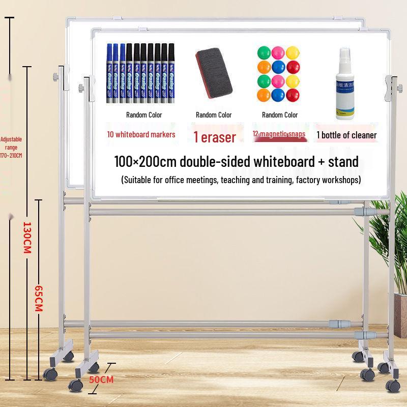 Mobile Double-Sided Magnetic Blackboard & Whiteboard for Home or Office