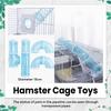 Túneis Práticos para Hamster, Conjunto de Tubos Externos de Aventura para Gaiola de Hamster Expandir Espaço DIY Túnel de Conexão Criativa Azul
