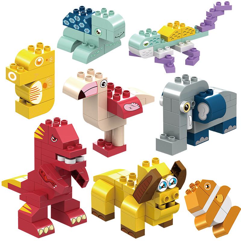 Bausteine in großen Mengen für Kinder – kompatibel mit Lego, mit Tiermotiven, große Partikel