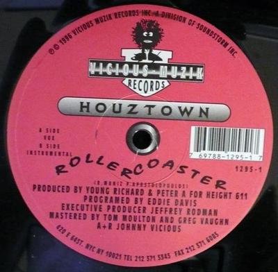12inch Record HOUZTOWN - Rollercoaster 12951 Vicious Muzik R 1995 US Dance & Electronica Used