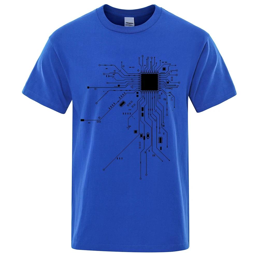 

Футболка с изображением процессора ЦП, летняя футболка из хлопка для мужчин, забавные топы, модные футболки, мужская брендовая одежда унисекс C99 S