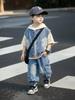 Koreanischer Stil Jungen Frühling/Herbst 2026 Jeansweste 3-teiliges Set - Cooles und hübsches Hemd für Kinder