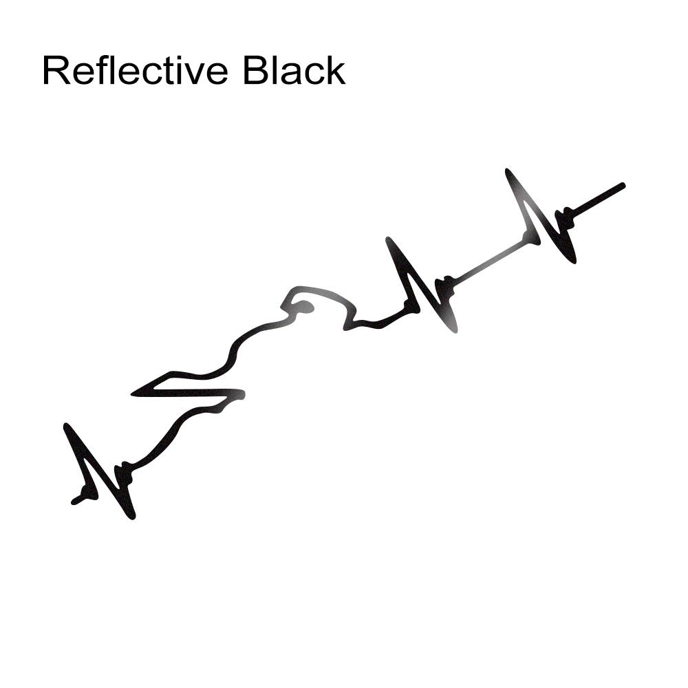 Reflective Car Sticker Heart Electrocardiogram Vinyl Decal Personalized Auto Body Window Styling Decoration Sticker Accessories