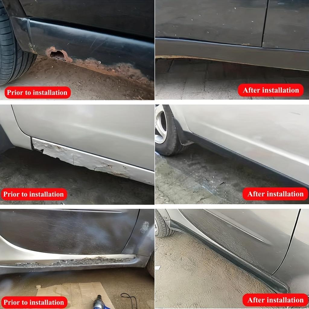 Durable Rubber Side Skirts Edge Guards - Protect Your Car's Bumper from Scratches and Damage!