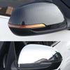 For Kia Seltos 2019 2020 2025 ABS Carbon Fiber Chrome Silver Look Car Body Door Side Mirror Cover Trim Rear View Cap Sticker