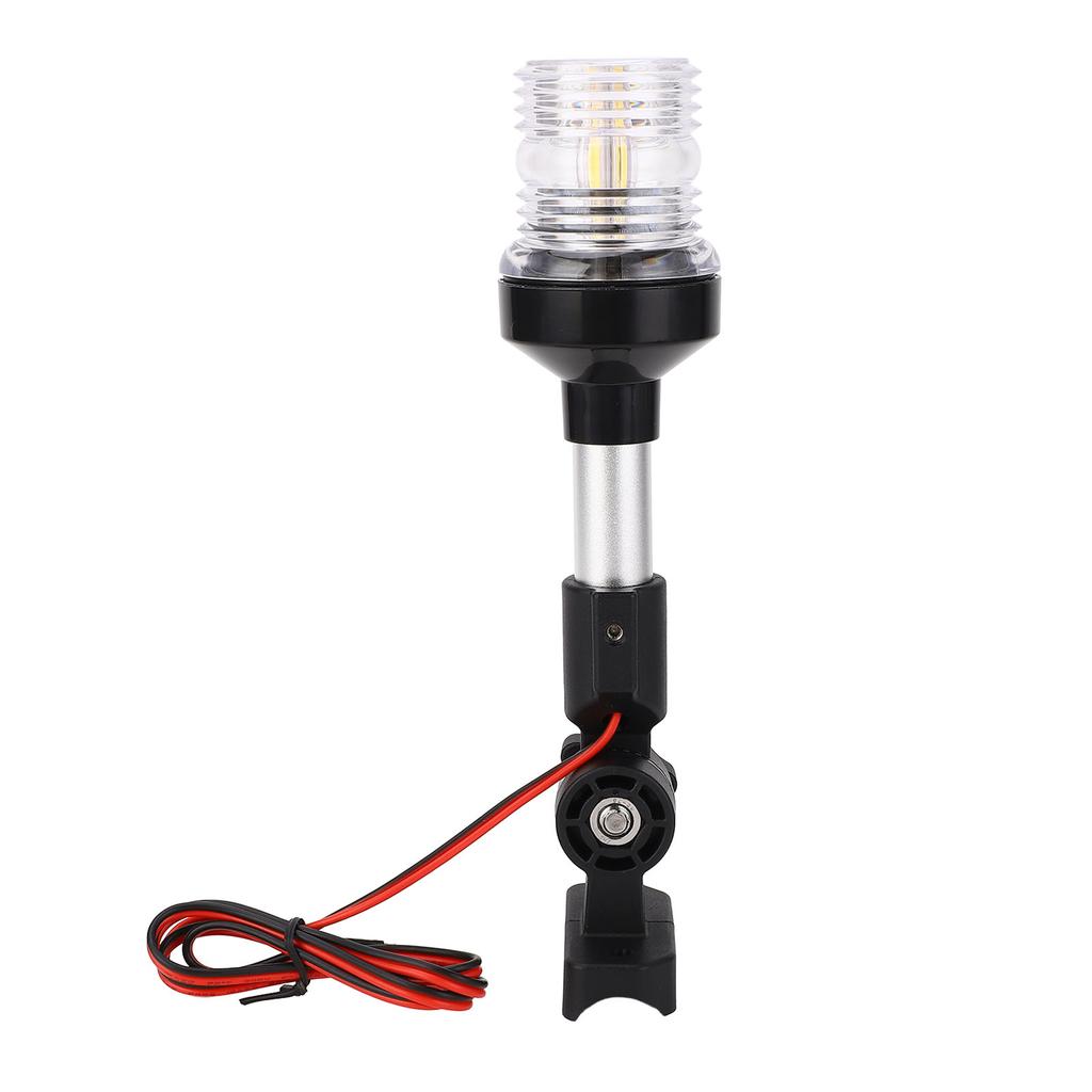 Anchor Light IP67 Waterproof White Light LED 3NM Visibility All Round Fold Down Boat Stern Light for Pontoons Flat