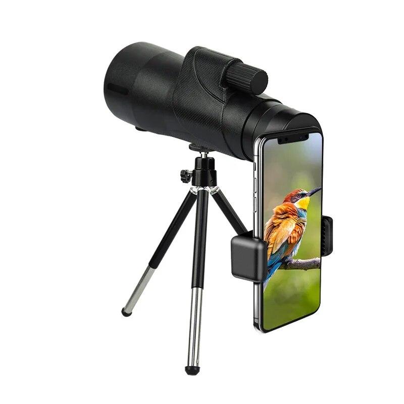 12X50 ED Monocular Telescope BAK4 Prism Phase Correction Coated Powerful For Hunting Hiking Traveling