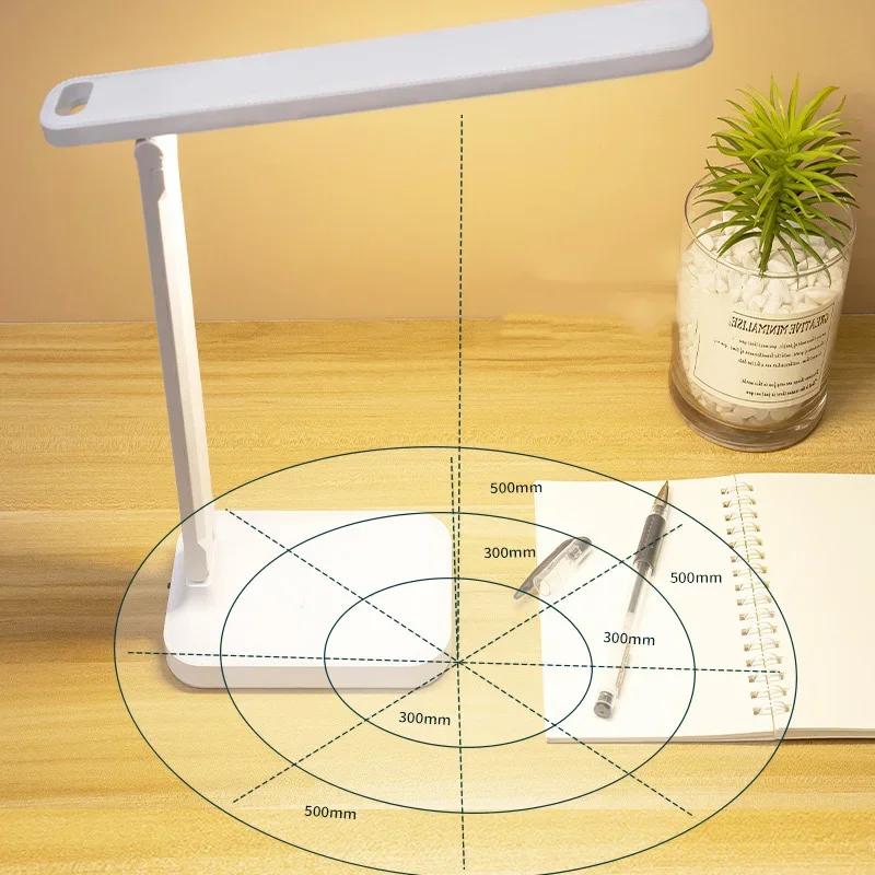 Rechargeable Folding Desk Lamp Eye Protection Touch Dimmable LED Light Bedroom Reading USB Rechargeable Desk Lamp