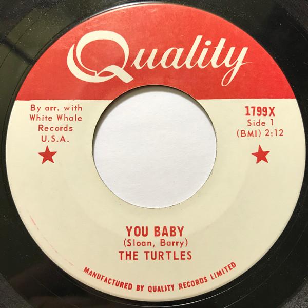 

7inch Record TURTLES - You Baby 1799X Quality 1966 Canada Rock Used