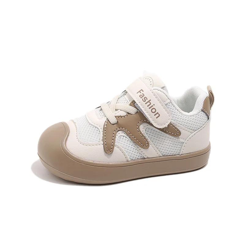 

Модная детская обувь на доске Весна 2025 Новый стиль Детская обувь для мальчиков и девочек Повседневная обувь для малышей с носком-ракушкой Черный Хаки 22-31 31 хаки