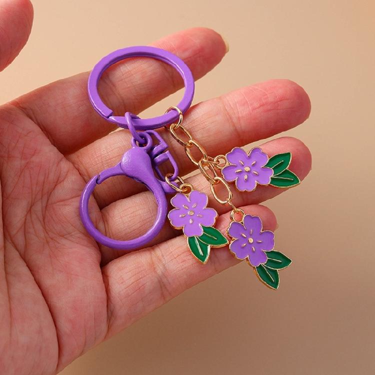 Stylish Cherries Blossom Key Holder Accessory Vibrant Cherries Blossom Keychain for a Touch of Femininity on Keys or Bags