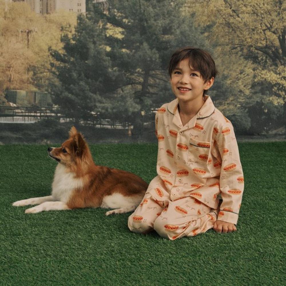 Orcite Children S Long Sleeve Pajama Set New York Hot Dog G009 60