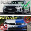 Front Bumper Splitter Lip Spoiler Diffuser Guard Body Kit Cover For BMW 3 Series G20 G21 318i 320i 320e 330i M340i LCI 2022-2025