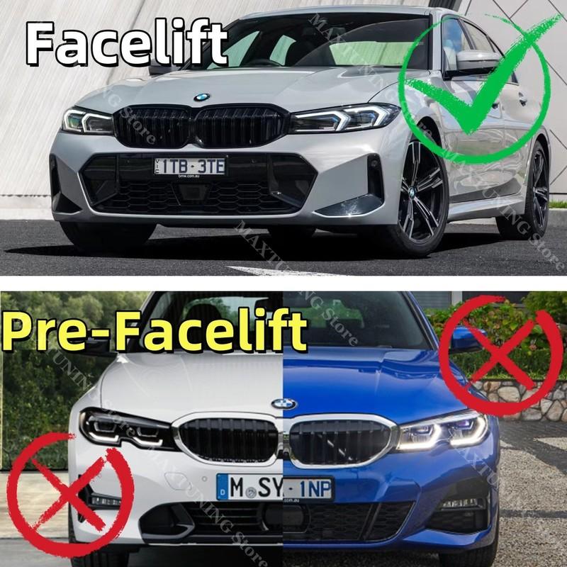 Front Bumper Splitter Lip Spoiler Diffuser Guard Body Kit Cover For BMW 3 Series G20 G21 318i 320i 320e 330i M340i LCI 2022-2025