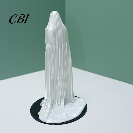 Veiled Goddess Sculpture 3D Printed Sculpture, Mysterious Female Figurine with Robe, Dark Gothic Style Desk Accessory Home Decor Statue for Bookshelf,