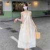 Seaside vacation neck super fairy temperament high-end dress female students summer loose simple suspender long dress