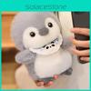Cute Cartoon Penguin With Butterfly Headwear And Scarf Plush Toy Doll Gift For