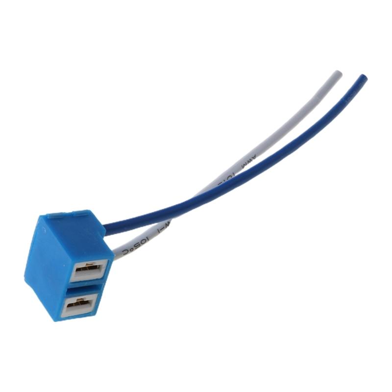 Headlight Adapter 2PCS H7 Headlight Bulb Right Angle Ceramic Socket Plug Connector With Wiring Harness