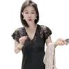 Women's Loose Ice Silk Summer Nightdress with Chest Pad