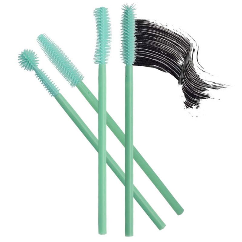 50Pcs Disposable Silicone Eyelashes Brushes Applicator Eye Lash Mascara Wands Brush Eyelash Extension Women Makeup Tools