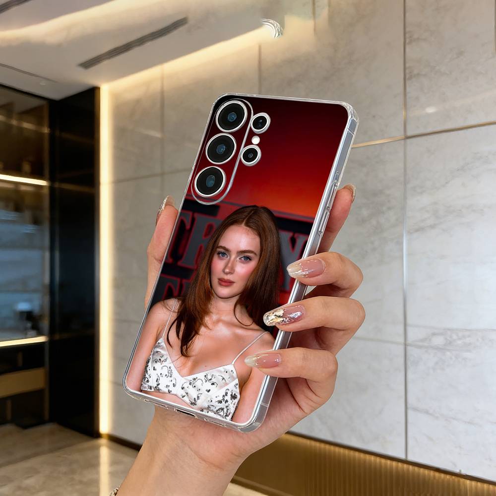 Actress-Sadie Sink Clear Soft Silicone Phone Case forSamsung S25, S24, S21, S22, S23, S30, Ultra, S20, Plus