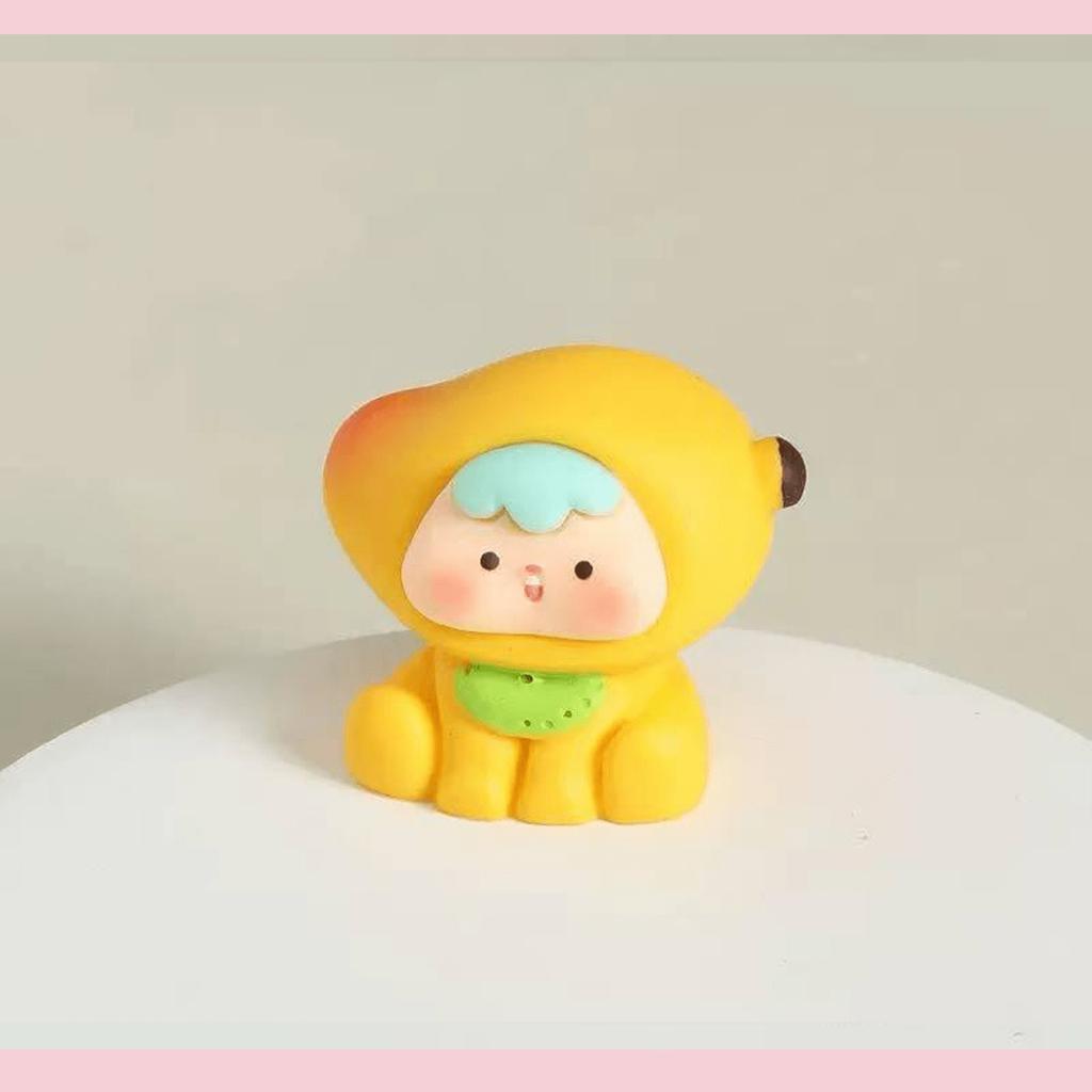 2pcs Random Style ,New Matte Fruit Cutie Blind Box Creative Desktop Ornament, Car Decor Keychain, Versatile For Multiple Scenarios! Random Style