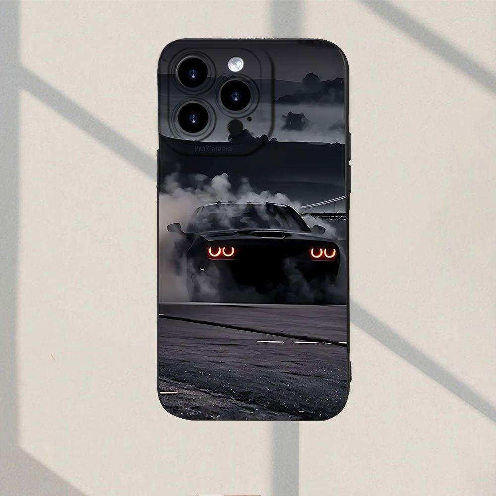 Cool sports car pattern phone case suitable for iPhone 17 16 15 14 13 12 11 Pro/Max/Plus anti drop and shockproof back cover iPhone 13