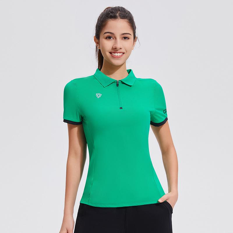 

Женское быстросохнущее спортивное поло для улицы - Короткий рукав, Повседневное, Легкое, Отложной воротник M