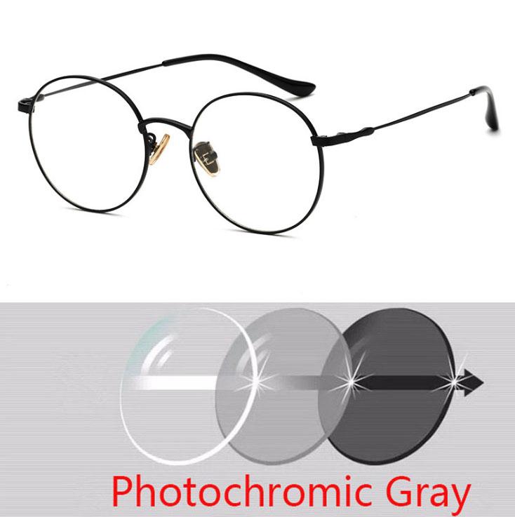 Women Men Round Finished Myopia Eyeglasses Anti Blue Light Short Sight Spectacles Diopter -0.5 -0.75 -1.0 -1.25 -1.5 -2.0 To -8.0