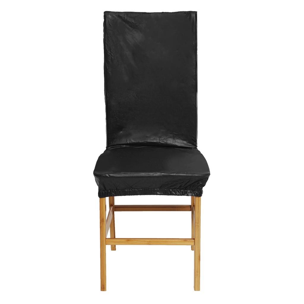 Buy Stretch Dining Chair Seat Covers Waterproof PU Leather Removable Event Banquet at affordable
