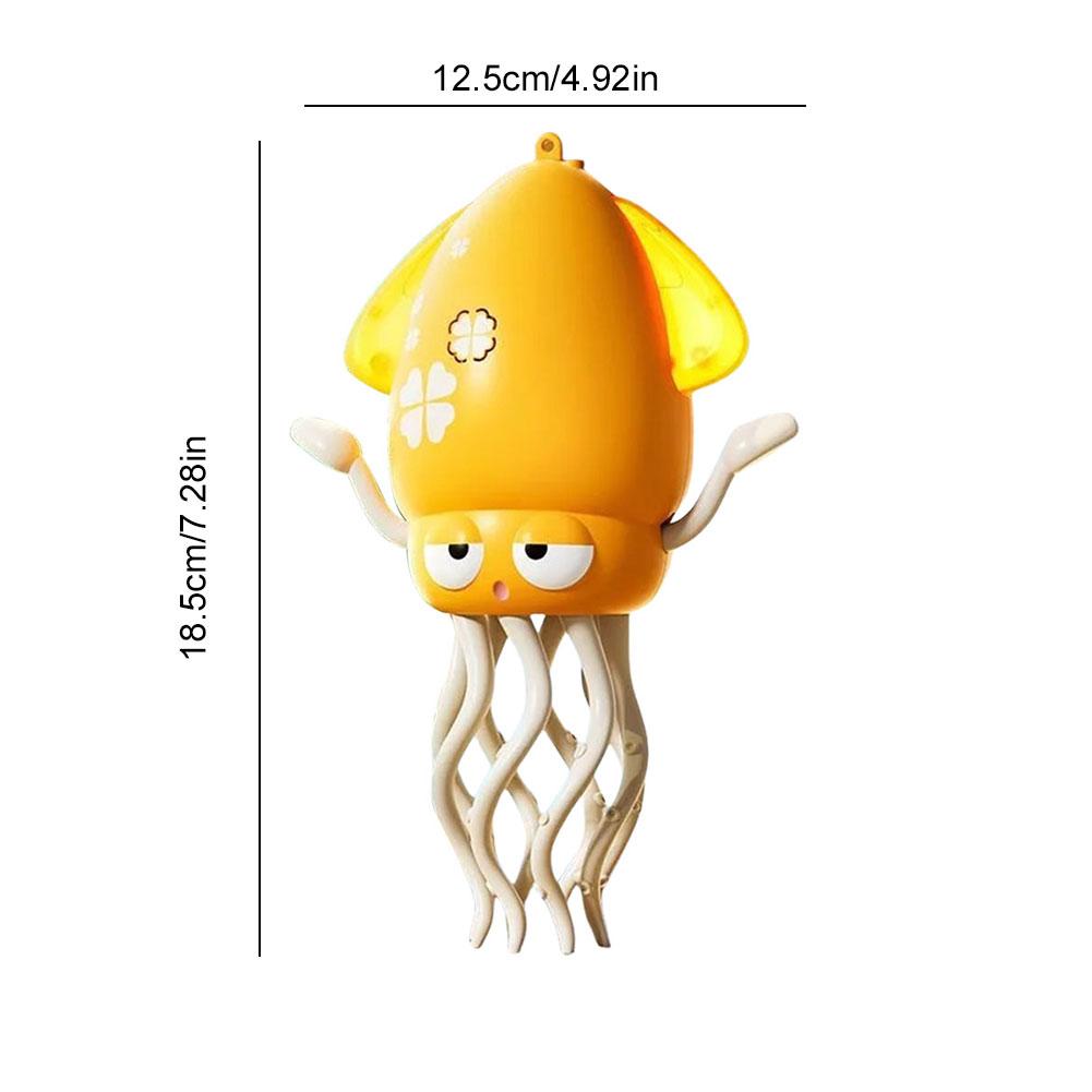 Dancing Octopus Interactive Dancing Squid Electric Toy Automatic Obstacle Avoidance Tummy Time with Music Lights Toddler Toys