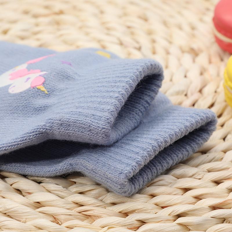 5-12 let Dětské Kreslené Rukavice Roztomilý Jednorožec Zimní Hrubé Teplé Chlapec Dívka Pětiprsté Palčáky Venkovní Větruodolné Studentské Rukavice