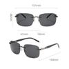 2PCS Fashionable Edge-Cut Frameless Sunglasses New Arrival Men's Driving Glasses UV Protection Sunscreen Optical Glasses