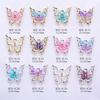 10Pcs 3D Spirit Butterfly Nail Art Charm Gradient Crystal Clear Radiant Butterfly Nail Ornament DIY Exquisite Nail Accessories