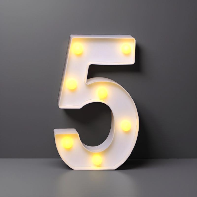 22cm LED Letter & Number Lights for Events - Perfect for Birthdays & Proposals.