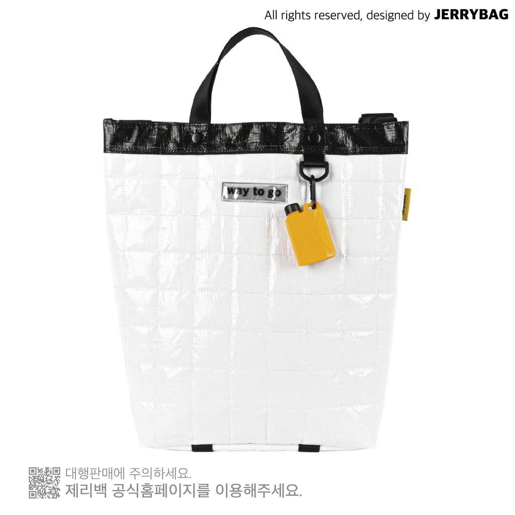 Jerrybag Tarpaulin Quilted Tote Bag White
