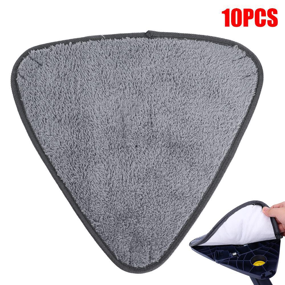 

10шт Микрофибра Швабра Заправка Треугольные сменные прокладки для бытовых напольных окон Инструменты для очистки многоразовых