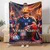 Mbappe Text Decke Geschenk Personalisierte Decke Warme Dekoration für Picknicks Bett Büro Sofa Vier Jahreszeiten Universell