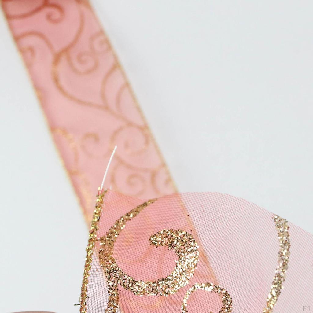 Glitter Ribbon DIY Wired Edge for Sewing Making Valentines Day