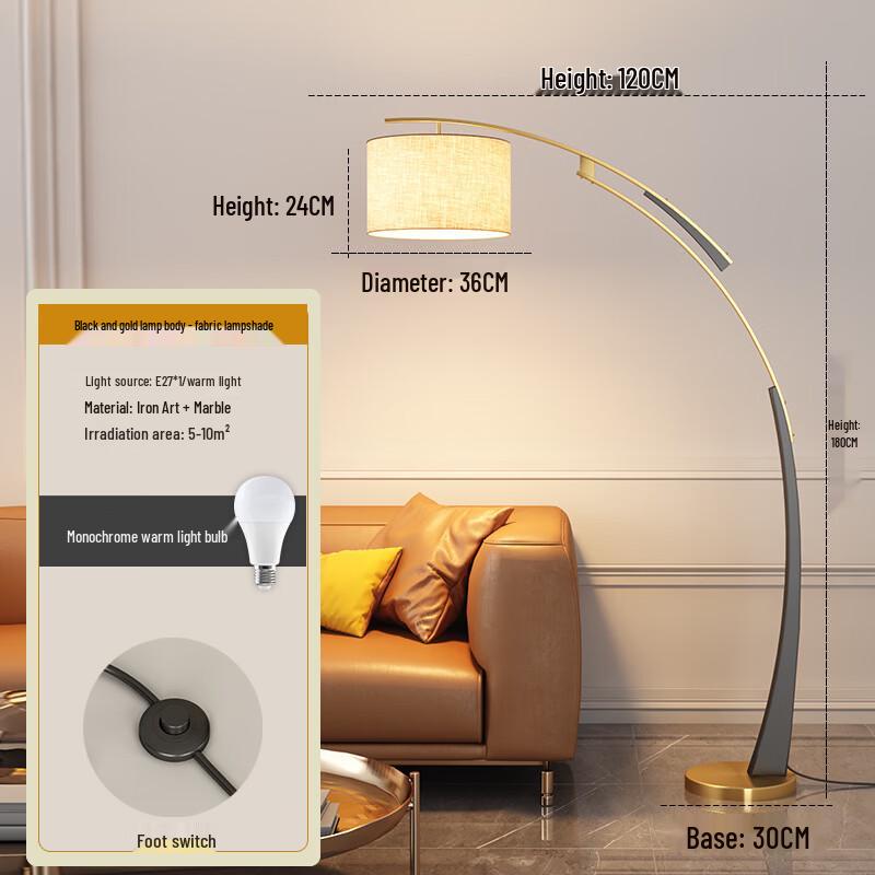 OEING Fabric Shade Table Lamp