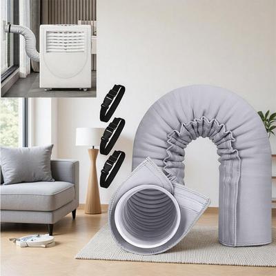 Air Conditioner Exhaust Pipe Protector: Dustproof, Heat-Resistant Insulation Cover, Portable & Easy To Install.