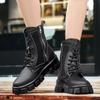 Men Boots Motorcycle Casual Shoes New Man Leather Minimalist Classic Punk Female Mary Jane Goth Shoes Platform Boots Men