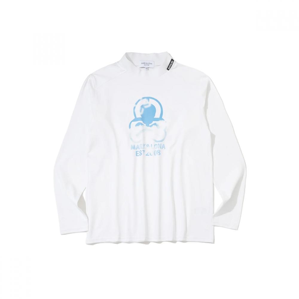 Mark   Lona M Gn Skull PoinT Mock Neck Ls T shirTs  Ls1ia01M 