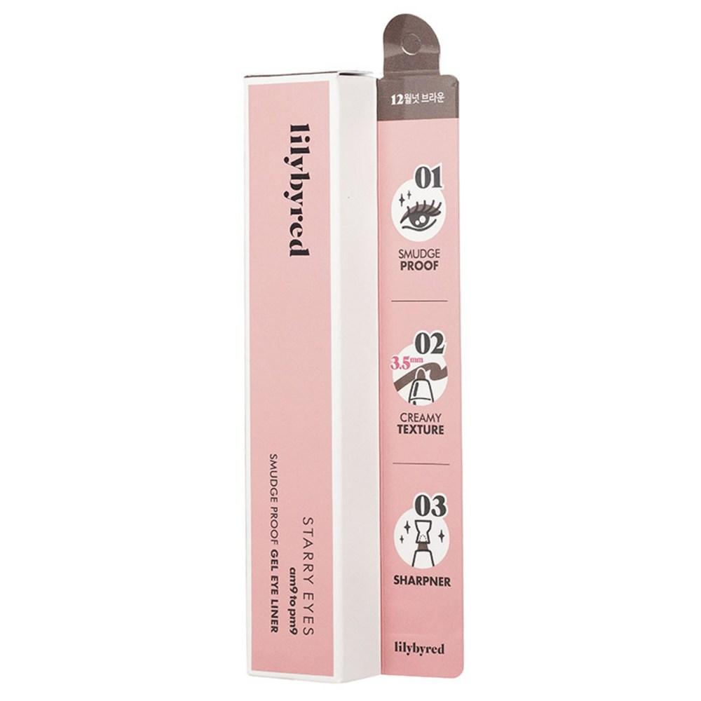 lilybyred Żelowy eyeliner Starry Eyes 9 to 9 0,5 g, 12 orzechowy brąz, 2 szt.