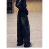Autumn Winter High Waist Vintage Wide Leg Denim Pants Women Loose Casual All-match Straight Jeans Trousers