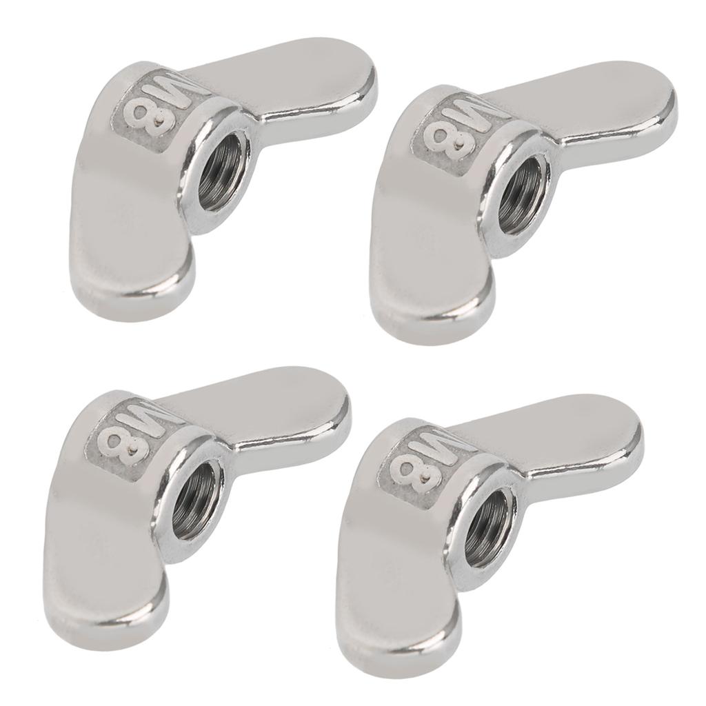 10Pcs M8 Wing Nut Butterfly Nuts 304 Stainless Steel Fastener Hardware Accessory