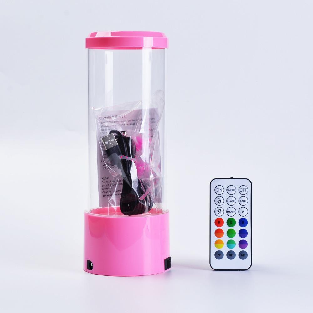 7-Color Changing Fantasy Aquarium Lamps USB Desktop Ornament Jellyfish Lava Lamp  Kids Gifts