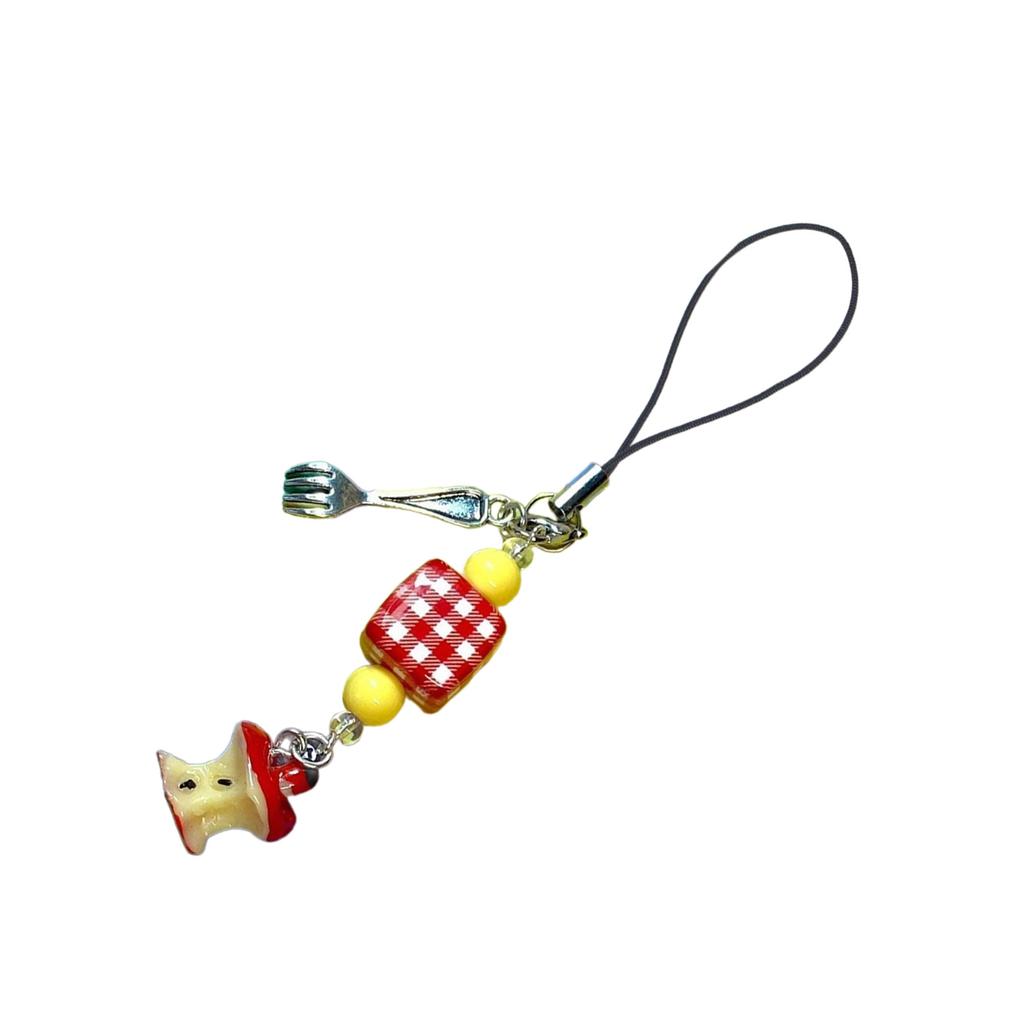 Fashion Phone Charm Bowknot Phone Pendant Stylish Card Chain Fruit Phone Pendant Bag Pendant Suitable for Phone Key Bag